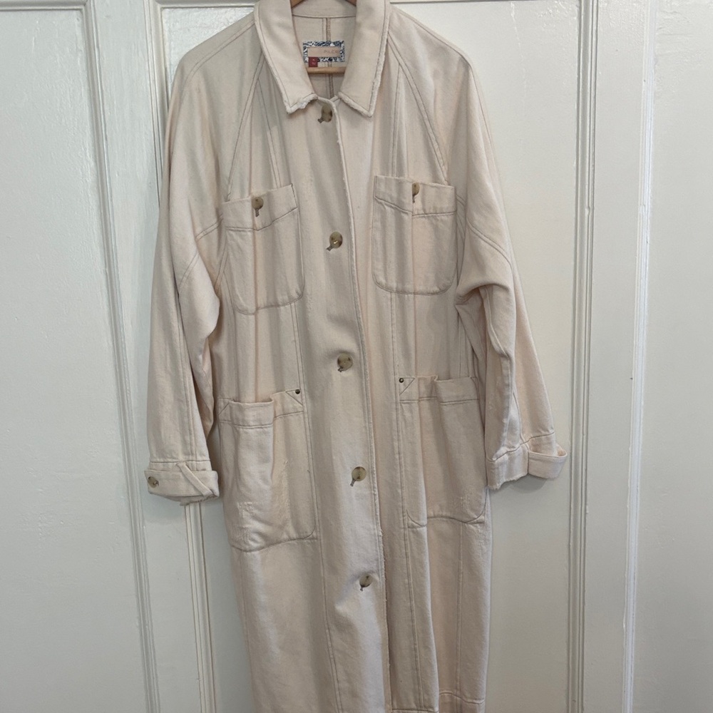 Anthropologie Pilcro Cream Duster